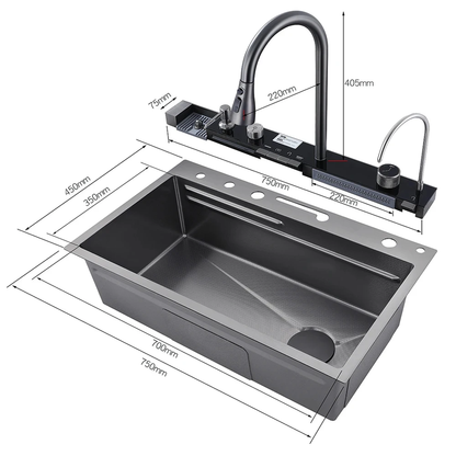 NeoSink Smart Multifunctional Kitchen Sink with LED Digital Display